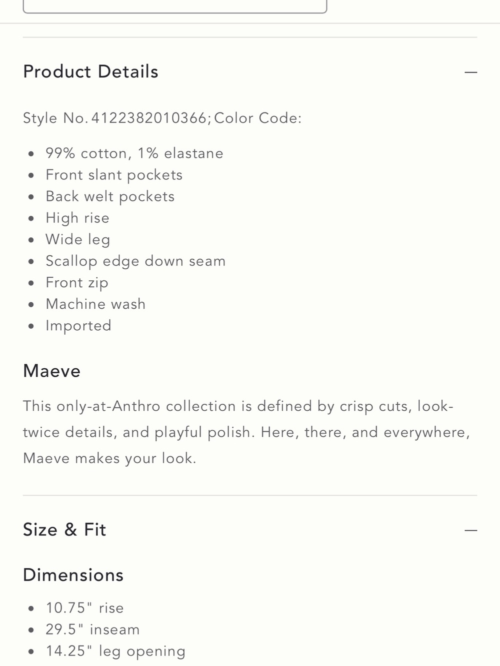 Anthropologie Pilcro Scalloped Edge Jean. Size 29 - Picture 13 of 13